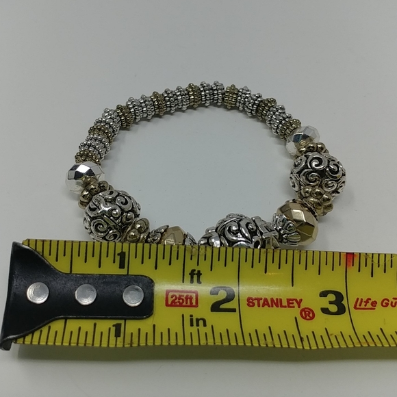 NWT Mixed Metal Stretch Bracelet - Picture 3 of 3
